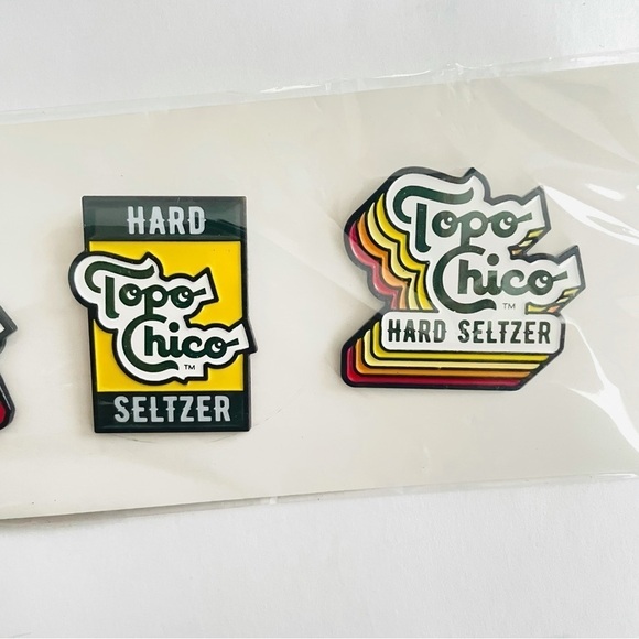 Topo Chico HARD SELTZER enamel pin 3 piece set NEW - Picture 3 of 4